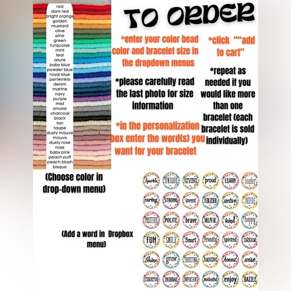 Never Give Up Heishi Bracelet - Picture 8 of 10